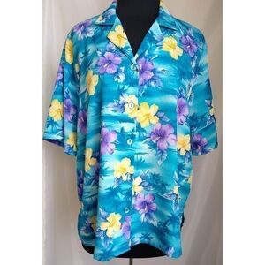 BonWorth Hawaiian Tropical Print Shirt - Medium